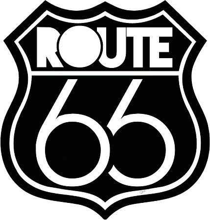 Route 66 B & W PNG