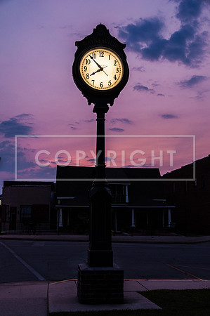 Waynesville Clock - Route 66: Waynesville Sunset on the Square - Waynesville MO -2296.jpg