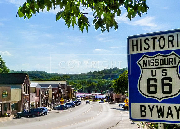Route 66: Historic Waynesville Summer Route 66 sign