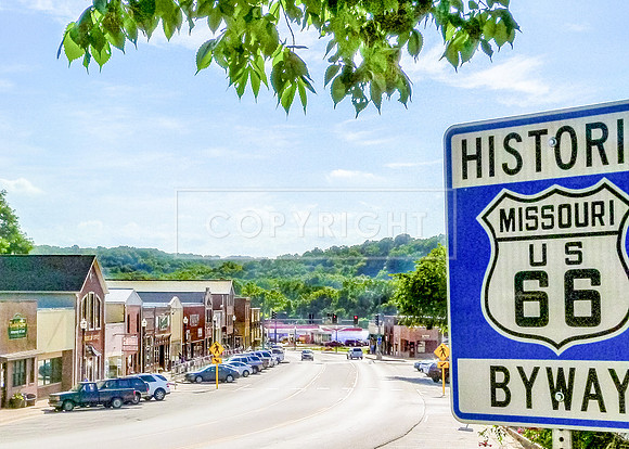 Route 66: Entering downtown (summer version) Waynesville, MO -2.jpg