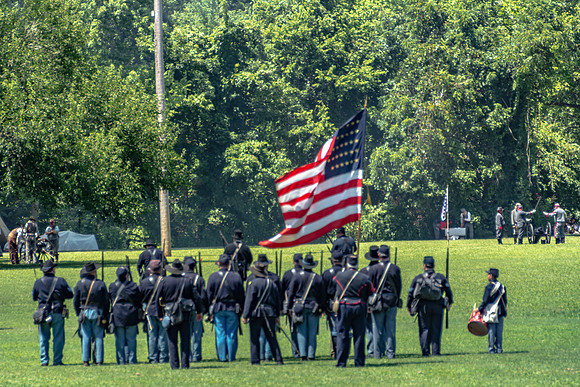 Civil War re-enactors on the banks of the Roubidoux during Old Settlers Day © PicsbyJax-6026.jpg