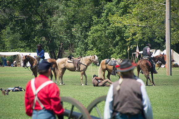 Civil War re-enactors on the banks of the Roubidoux during Old Settlers Day © PicsbyJax-6152.jpg