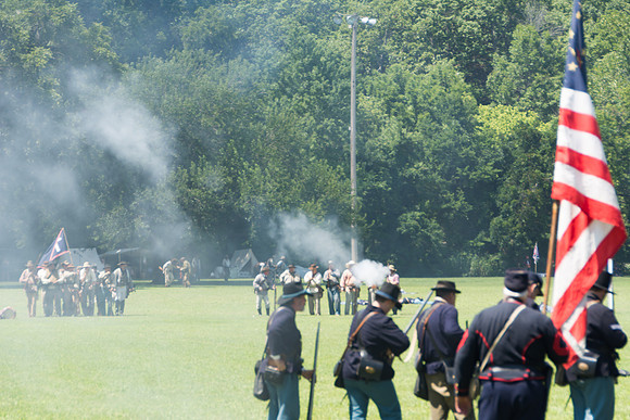 Civil War re-enactors on the banks of the Roubidoux during Old Settlers Day © PicsbyJax-6178.jpg