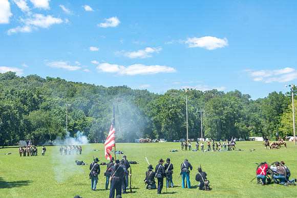 Civil War re-enactors on the banks of the Roubidoux during Old Settlers Day© PicsbyJax-6195.jpg