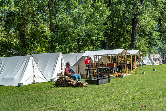 Civil War re-enactors on the banks of the Roubidoux during Old Settlers Day © PicsbyJax-6254.jpg
