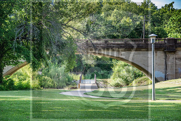 Walking path under the Route 66Roubidoux Bridge at the Roy Laughlin Park in Waynesville, MO-5447.jpg
