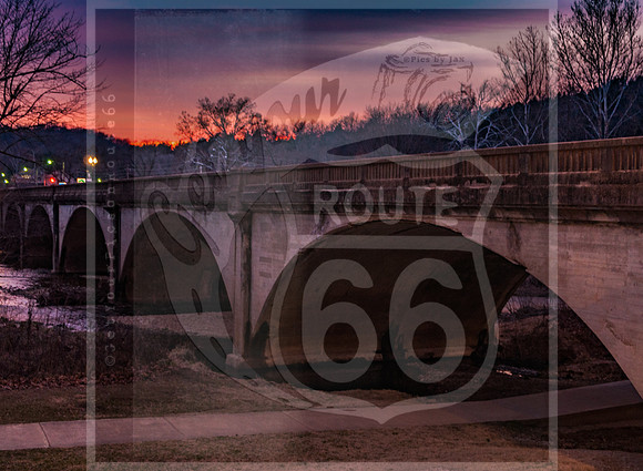 Route 66: Roubidoux Bridge at Sunset - Waynesville MO -0296.jpg