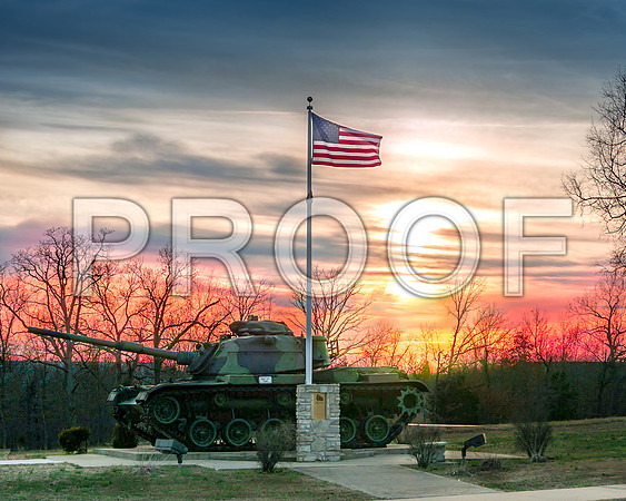 Patriotic Small Town, USA (c)2017PicsbyJax #strobertmo #americanflag #usa #tank #patriotic #sunset #picsbyjax_0365.jpg
