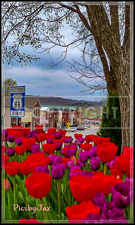 Route 66 - Waynesville, MO Entry Sign Spring 2014 (c)2014-2017 #route66 #waynesvillemo #plantersofpulaskicountygardenclub #getyourpicsonroute66 IMG_1930.jpg