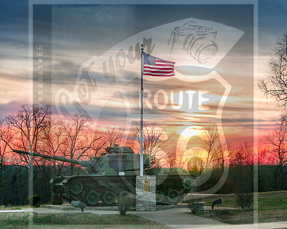 Patriotic Small Town, USA (c)2017PicsbyJax #strobertmo #americanflag #usa #tank #patriotic #sunset #picsbyjax_0365.jpg