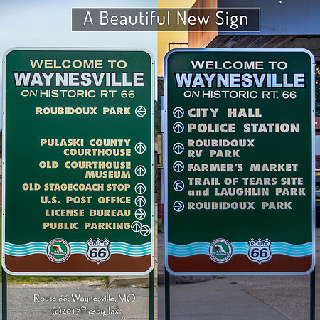 Route 66 - Waynesville's new signage (C)PicsbyJax.jpg