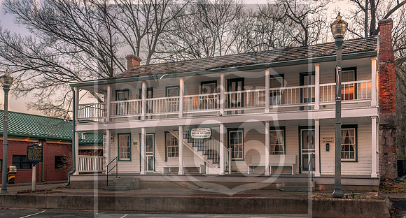 Old Stage Coach Stop at Dawn