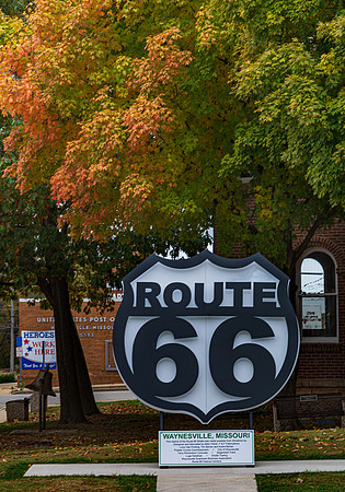 Waynesville,_Route 66 Sheild Display © Pics by Jax-3535.jpg