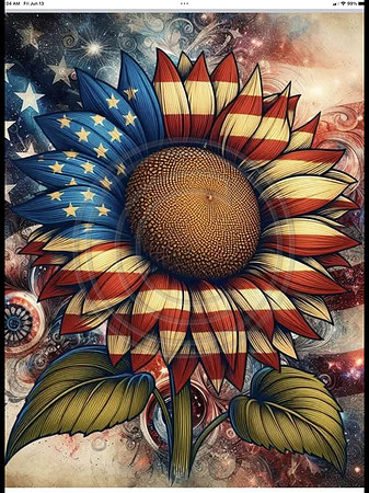 Patriotic Sunflower